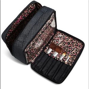 NEW large accessory/cosmetic bag in a beautiful denim cotton fabric